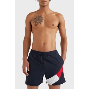 Tommy Hilfiger Logolu Deniz Şortu Belden Bağlamalı Cepli Slim Fit Mayo Short Erkek Mayo Short UM0UM02048 Dw5