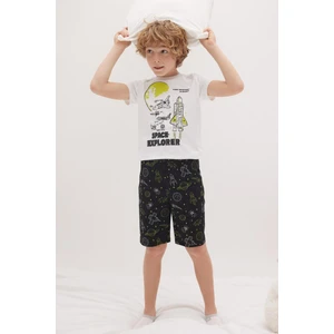 Erkek Çocuk Baskılı Kısa Kollu Şort Pijama Takım Z9175A623SM