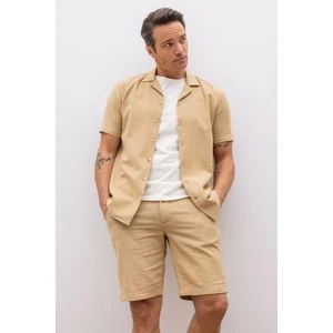Modern Fit Apaş Yaka Kısa Kollu %100 Pamuk Gömlek Z5189AZ23SM