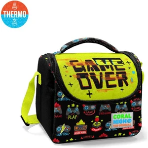 Coral High Kids Siyah Neon Sarı Game Over Desenli Thermo Beslenme Çantası 11728