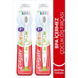 2+ Yaş Yapışkan Tabanlı Ekstra Yumuşak Bpa Içermeyen Çocuk Diş Fırçası x 2 Adet