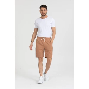 Erkek Basic Şerit Detaylı Cepli Şort