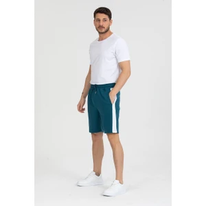 Erkek Basic Şerit Detaylı Cepli Şort