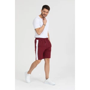 Erkek Basic Şerit Detaylı Cepli Şort