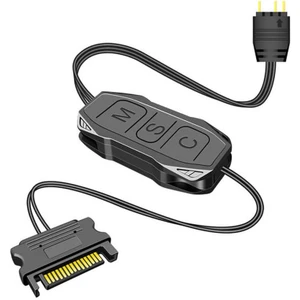 Coolmoon Ar-1 5V 3pin Argb LED Kontrol Cihazı - Sata 15 Pin Güç - Rgb Fan Şerit LED Denetleyici
