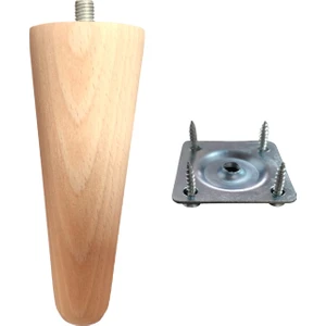 Vera Hediyelik Eşya Ahşap Konik Gürgen Koltuk - Baza - Sehpa- Mobilya Ayağı Uzunluk: 12 Cm- Çap:5.5 cm - 3301000000402