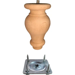 Vera Hediyelik Eşya Ahşap Gürgen Koltuk - Baza - Sehpa- Mobilya Ayağı- Uzunluk: 12 cm Çap: 7.5 cm - 3301000000411