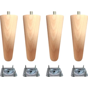 Vera Hediyelik Eşya 4'lü Ahşap Konik Koltuk-Baza-Sehpa-Mobilya Ayağı- Uzunluk: 12 Çap:5.5 cm /4'lü SET-3301000000404