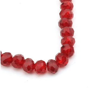 Hobi Dünya 6 mm Bordo Kristal Cam Boncuk