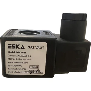 Selenoid Bobin: Eska Gaz Valfi Model: Egv 1025 için (Valf Hariçtir)