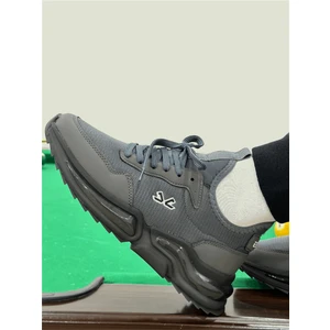 Erkek Spor, Jel Taban, Nefes Alabilen Anorak Gövde, Koyu Gri Sneaker, Spor Ayakkabı