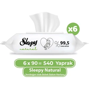 Natural Yenidoğan Islak Mendili 540 Yaprak