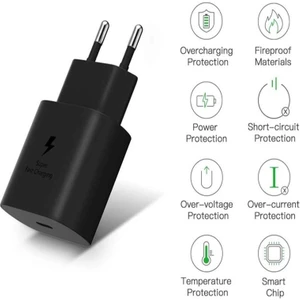 Samsung Galaxy S22 Uyumlu Android Type-C Ultra Hızlı Şarj Cihazı / Şarj Aleti 22.5W 3.0 Amper (Şarj Başlığı Adaptör)