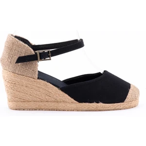 Star Tombis Burnu Hasır Dolgu Topuk Kadın Keten Hasır Espadril