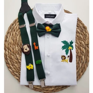 Cool Bebe  Saferi Konseptli Askı Papyon Gömlek