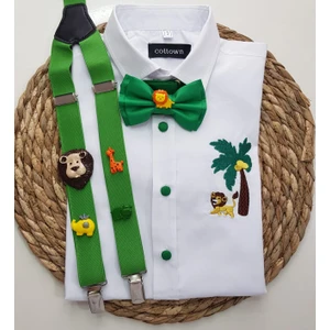 Cool Bebe  Saferi Konseptli Askı Papyon Gömlek