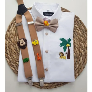 Cool Bebe  Saferi Konseptli Askı Papyon Gömlek