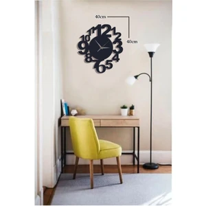 Ensa Design Büyük Rakamlı Dekoratif Ahşap Duvar Saati 40X40CM