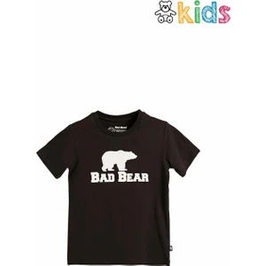 Bear Tee Kids Siyah T-Shirt Çocuk Tişört