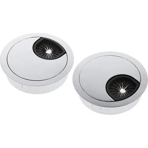 2 Paket Kablolu Grommet Ayarlanabilir Organizatör Bilgisayar Masası Kablo Deliği Kapak 6cm Gümüş (Yurt Dışından)