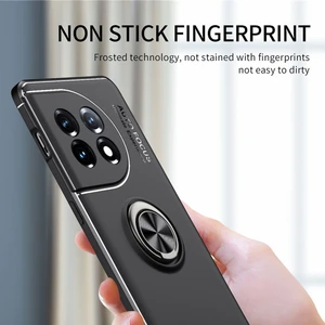 Oneplus Ace 2/oneplus 11R Focus Serisi Yüzük Standlı Silikon Kılıf - Siyah AL3363
