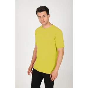 Erkek Bisiklet Yaka Basic Rahat Kalıp Pamuklu T-Shirt AC-Y38599LNS