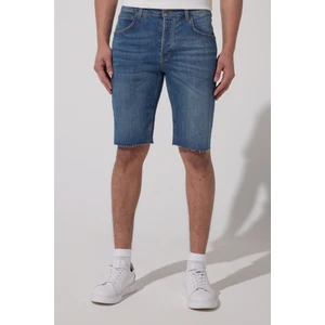 Regular Fit Normal Kesim Normal Bel Mavi Esnek Jean Kot Şort