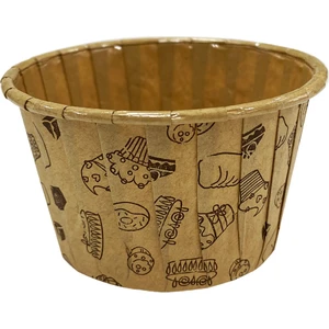 Kağıt Muffin Kek Kapsülü Kraft Desenli 50li