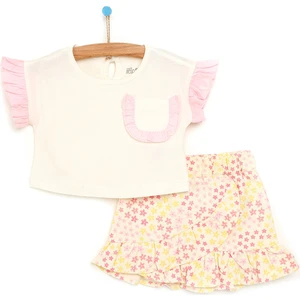 HelloBaby Cheerful Summer Flowers Bluz-Etek Kız Bebek