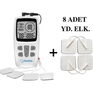 Tens Ems Masaj Cihazı ve Kablolu Yedek Elektrod Tens 8'li