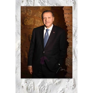 Morfil Sanat Atölyesi Recep Tayyip Erdoğan Başkan Erdoğan Rte Kanvas Tablo (7 Farklı Ölçü)