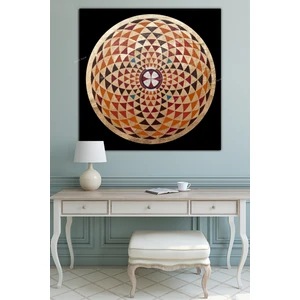Morfil Sanat Atölyesi Yaşam Çiçeği Kutsal Geometri Sri Yantra Kanvas Tablo