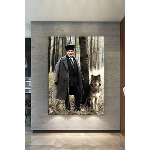 Morfil Sanat Atölyesi Mustafa Kemal Atatürk Kanvas Tablo Okullara Işyerlerine Uygun  (8 Farklı Ölçü)