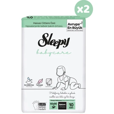 Sleepy Babycare Bebek Bakım Örtüsü 10 Adet x