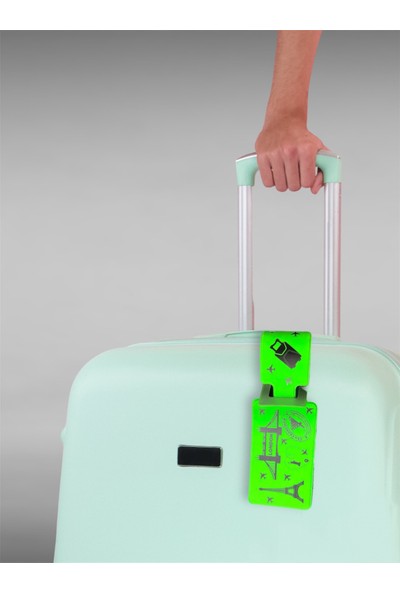 Gempo 10 Adet Neon Anti Kayıp Bavul Etiketliği Çanta Bagaj Askı Bavul Etiketi Valiz Etiketi Çanta Isimlik