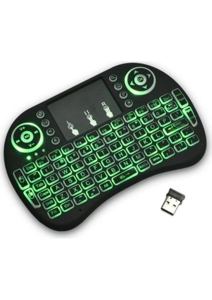 Kingboss Işıklı Kablosuz Mini Klavye Smarttv Televizyon Ps3 Dokunmatik Türkçe Karakterli fiyatları
