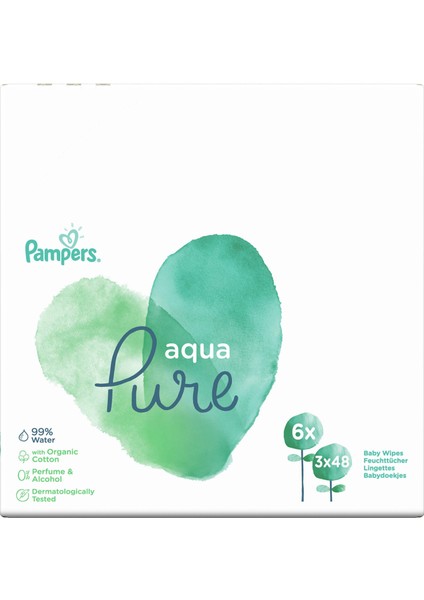 Aqua Pure Islak Mendil 144 Yaprak (48 x 3 Paket)