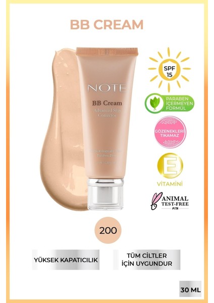 Bb Cream - Bb Krem Doğal Kapatıcılık 200 Soft Ivory - Yeni Açık Ton Mstr Bb