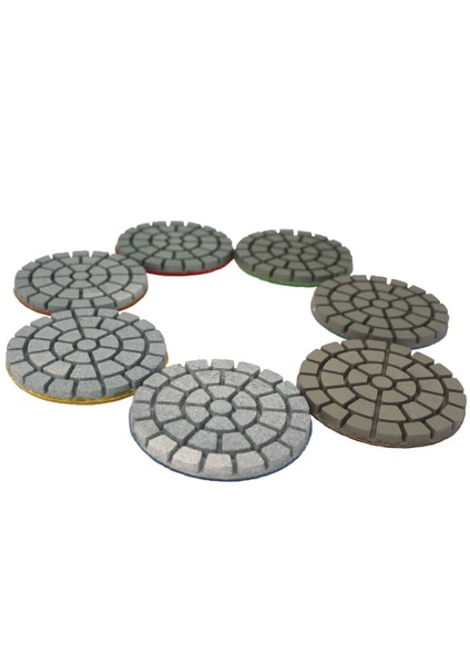 Beton Silim ve Cila Pedleri 7’li Set – 100MM