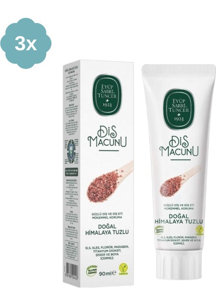 Doğal Himalaya Tuzlu Diş Macunu 90 ml x 3 Adet
