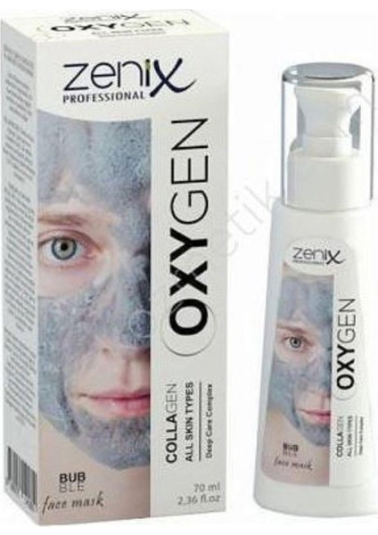 Oxygen Köpüren Yüz Maskesi Collagen 70 ml Zenix Oxygen Köpüren Yüz