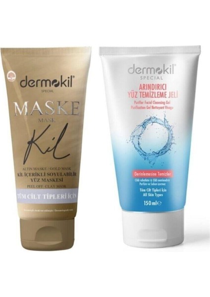 Special Soyulabilir Kil Içerikli Gold Maske (75 Ml) + Arındırıcı Yüz Temizleme Jeli (150ML)