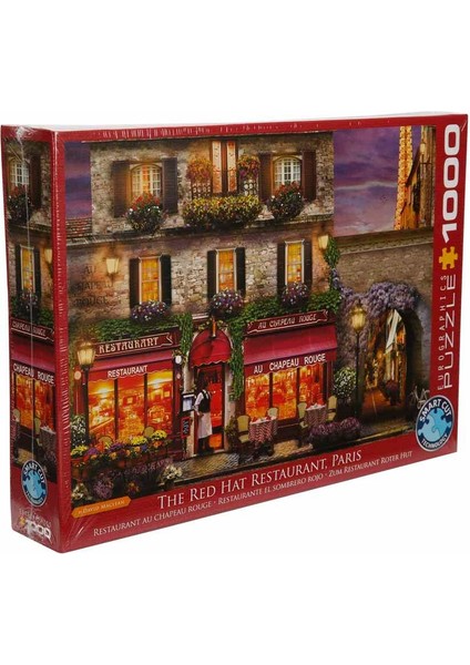 1000 Parça Puzzle : The Red Hat Restaurant Paris - David Maclean