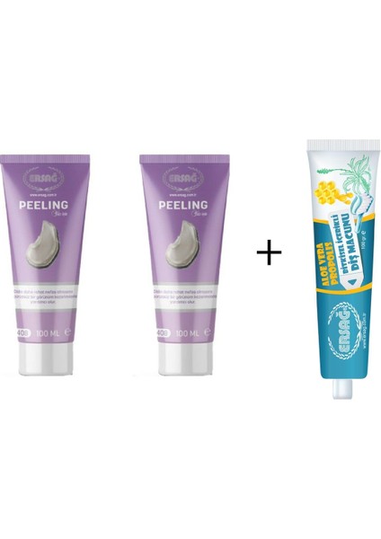 Peeling Yüz Için Bitkisel Içerikli 100 Ml X2 Aloe Vera & Propolis Diş Macunu 100 Ml X1
