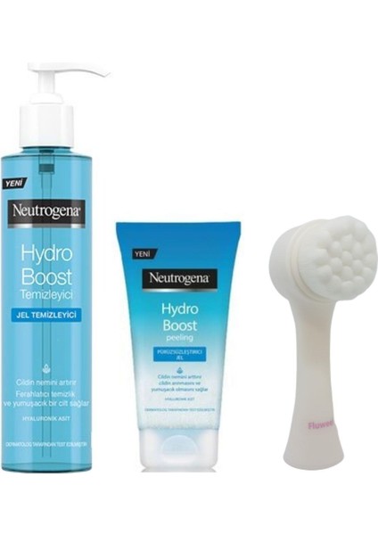 Hydro Boost Water Gel Temizleyici& Pürüzsüzleştirici Peeling Jel 150ml&Fluweel Cilt Tem.Fırçası