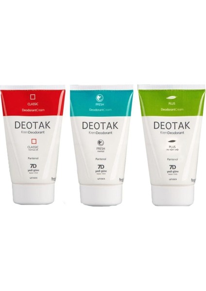 Krem Deodorant 3'lü Set