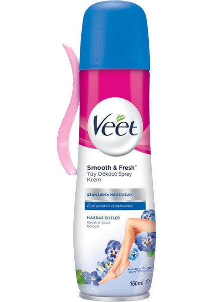 Veet Tüy Dökücü Sprey Bacak & Vücut Bölgesi Hassas Ciltler 150 ml 3 Adet Veet Sprey