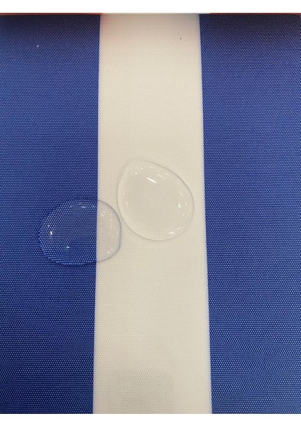 Balkon Demiri Perdesi Korkuluk Perdesi Su Geçirmez Kumaş Mavi Beyaz 80 x 300