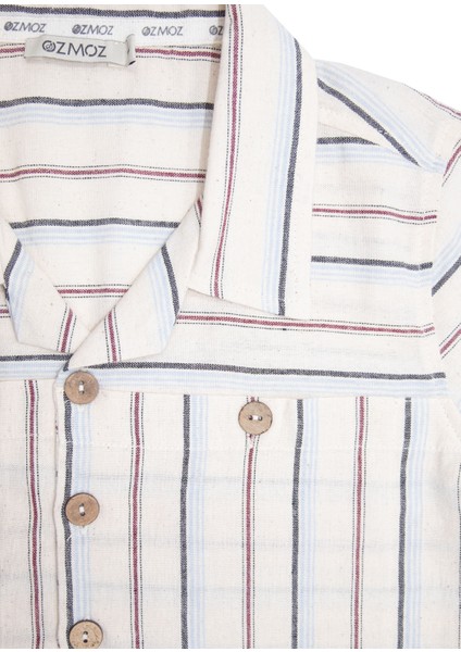 100% Pamuk Spor Kesim Kısa Kollu Naturel Erkek Çocuk Gömlek fiyatları