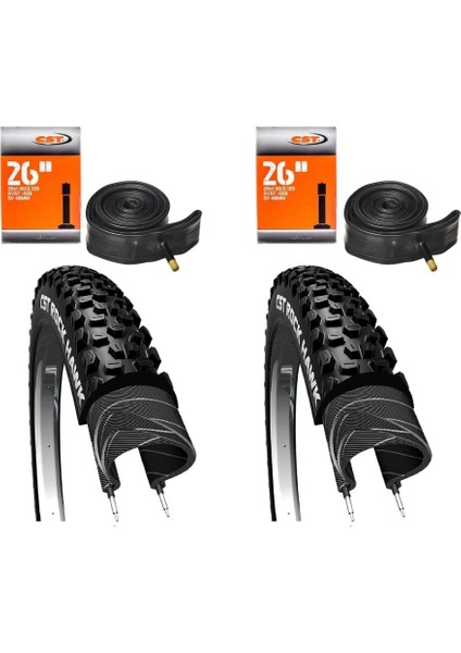 Rock Hawk 26X2.25 Mtb Bisiklet Lastik Seti 2iç + 2dış